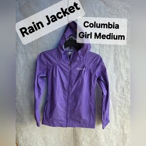 Columbia Violet Hooded Rain Jacket